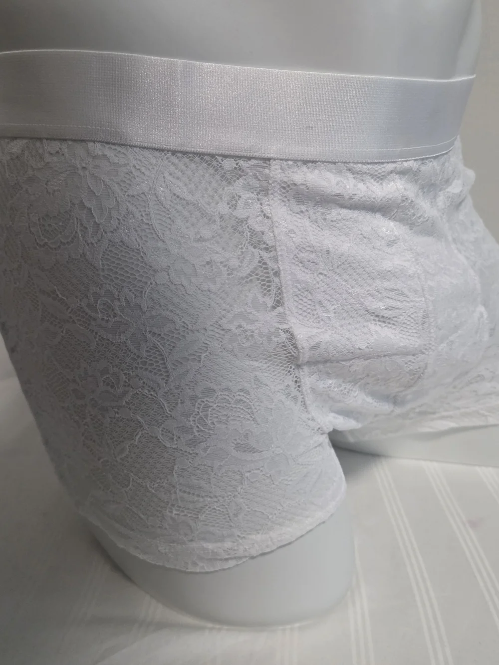 Cosabella White Lace Classic Trunk Briefs for Men